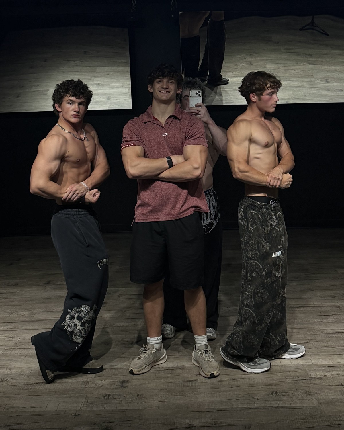 Jerrdan Buff with two of his coaching clients